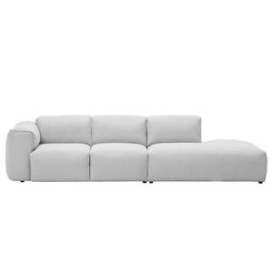 Bigsofa Hudson Webstoff Webstoff Milan: Hellgrau - Armlehne davorstehend links