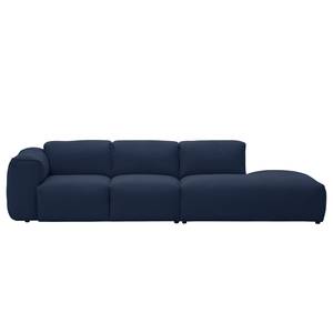 Bigsofa Hudson Webstoff Webstoff Milan: Dunkelblau - Armlehne davorstehend links