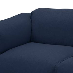 Grand canapé Hudson Tissu Tissu Milan : Bleu foncé - Accoudoir monté à gauche (vu de face)