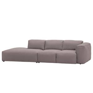 Bigsofa Hudson Webstoff Webstoff Milan: Grau-Braun - Armlehne davorstehend rechts