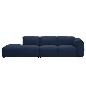 Bigsofa Hudson Webstoff Webstoff Milan: Dunkelblau - Armlehne davorstehend rechts