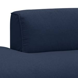 Bigsofa Hudson Webstoff Webstoff Milan: Dunkelblau - Armlehne davorstehend rechts