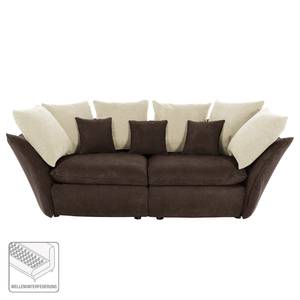 Bigsofa Kasala Samt - Braun / Creme