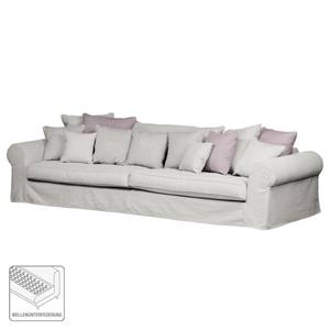 Bigsofa Lindas Webstoff Grau / Lila