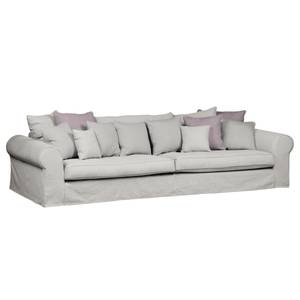 Bigsofa Lindas Webstoff Grau / Lila