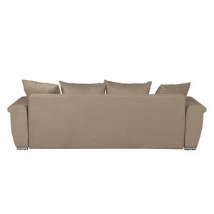 Grand canapé Manville (convertible) Microfibre - Couleur expresso / Beige chaud