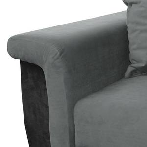 Grand canapé Manville (convertible) Microfibre - Noir / Gris