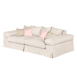 Bigsofa Serena Webstoff Beige / Rosa