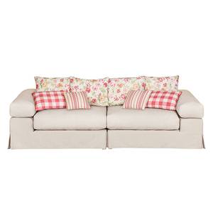 Bigsofa Serena Webstoff Beige / Rosa