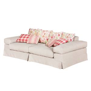 Bigsofa Serena Webstoff Beige / Rosa