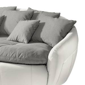 Bigsofa Pias Kunstleder / Webstoff Altweiß / Rauchgrau