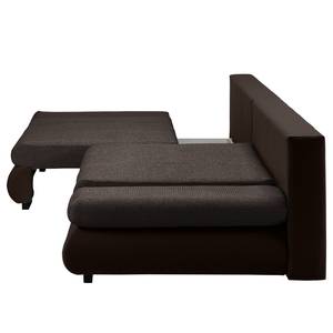 Bigsofa Rexburg mit Schlaffunktion & LED - Dunkelbraun / Braun