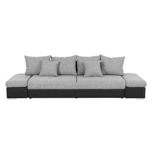 Grand canapé Truman Tissu noir / structuré gris