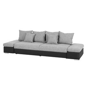 Bigsofa Truman Webstoff Schwarz/Strukturstoff Grau