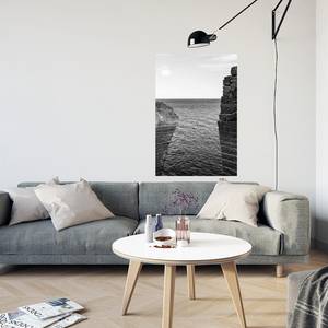 Afbeelding Apulien alu-plaat - zwart/wit - Breedte: 45 cm