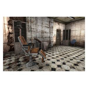 Impression d'art Decayed Barber Toile - Marron / Blanc