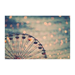 Afbeelding Ferris Wheel canvas - blauw/abrikooskleurig - Breedte: 60 cm