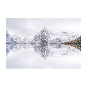Alu Dibond-Bild Lofoten Reflection Alu-Dibond - Weiß / Grau - Breite: 45 cm