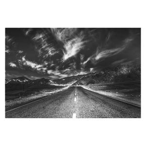 Bild Lonely Road Black Leinwand - Schwarz / Weiß