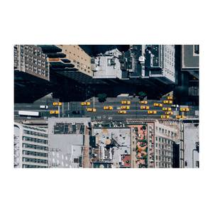Alu-Dibond-Bild New York City Taxis Grau / Gelb