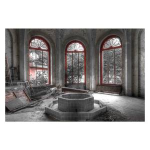 Impression d'art Red Window Toile - Noir / Blanc