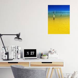 Afbeelding Seaside canvas - geel/blauw