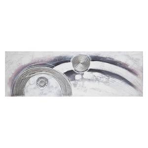 Bild Sordan Circles Grau - Weiß - Textil - 150 x 50 x 5 cm