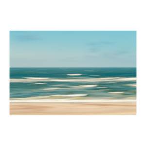 Afbeelding Stormy Sea alu-plaat - Petrol/beige - Breedte: 60 cm