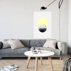 Alu Dibond-Bild Sun & Moon Alu-Dibond - Weiß / Gelb - Breite: 90 cm