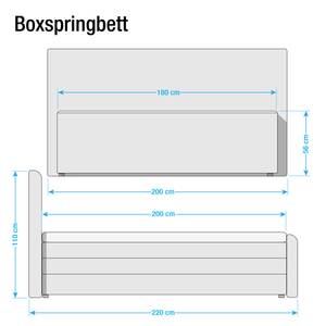 Boxspring navan (met opbergruimte) kunstleer - vintage cognac