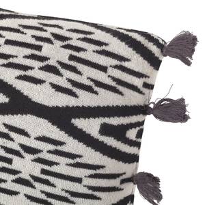 Coussin de sol Menton I Noir / Blanc