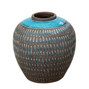 Vaas Mailys terracotta - blauw