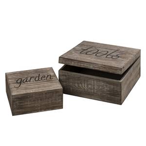 Boîtes David (lot de 2) Marron