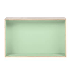 Etagère suspendue cubique Mika lot 3 Bouleau / Vert menthe