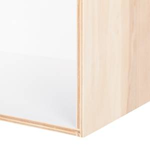 Etagère suspendue cubique Mika II Lot de 3 - Bouleau / Blanc