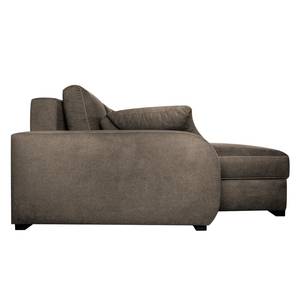 Boxspring-Ecksofa Comox Webstoff Muskat - Longchair davorstehend links