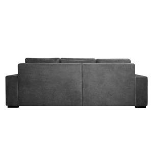 Boxspring-Ecksofa Comox Webstoff Dunkelgrau - Longchair davorstehend links