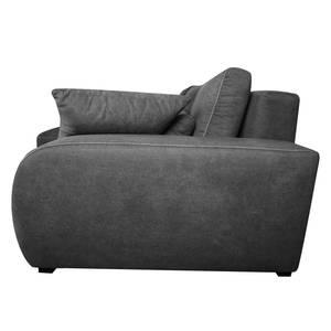 Boxspring-Ecksofa Comox Webstoff Dunkelgrau - Longchair davorstehend links