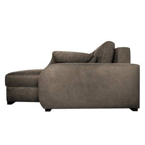 Boxspring-Ecksofa Comox Webstoff Muskat - Longchair davorstehend rechts