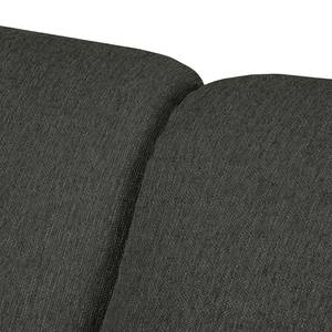 Boxspring Ecksofa Donhill II Webstoff Anthrazit - Longchair davorstehend rechts