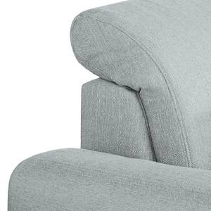 Boxspring-Ecksofa Paladine Webstoff Granit - Longchair davorstehend links