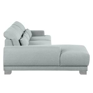 Boxspring-Ecksofa Paladine Webstoff Granit - Longchair davorstehend links