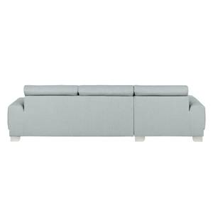 Boxspring-Ecksofa Paladine Webstoff Granit - Longchair davorstehend links