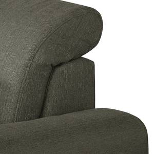 Boxspring-Ecksofa Paladine Webstoff Schlamm - Longchair davorstehend rechts