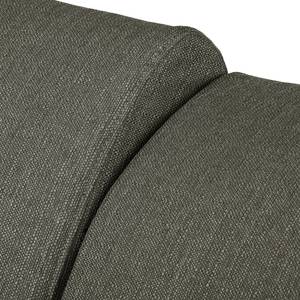 Boxspring-Ecksofa Paladine Webstoff Schlamm - Longchair davorstehend rechts