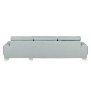 Boxspring-Ecksofa Paladine Webstoff Granit - Longchair davorstehend rechts