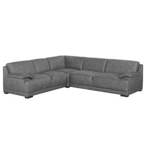 Boxspring-Ecksofa Robö Antiklederlook - Microfaser Bice: Fango