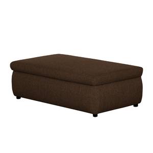 Tabouret boxspring Donhill Tissu - Marron foncé