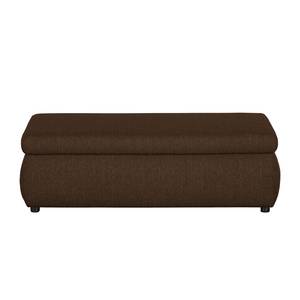 Tabouret boxspring Donhill Tissu - Marron foncé