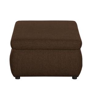 Tabouret boxspring Donhill Tissu - Marron foncé